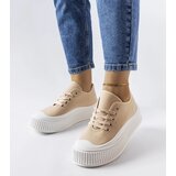 Gemre Beige platform sneakers Castanthei | Shoptok.si