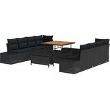  Sjedeća garnitura za vrt Crna 100 x 100 x 71 cm Poli ratan | shoptok.hr