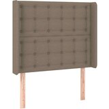  Krevet box spring s madracem LED smeđesivi 100x200 cm tkanina | shoptok.hr