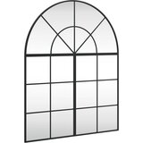 Maison Chic Stensko Ogledalo - Zrcalo - Kozmetično ogledalo črno 80x100 cm obokano železo, (21697720) | Shoptok.si