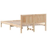  Krevetna konstrukcija Smeđa 135 x 190 cm Čvrsto borovo drvo | shoptok.hr