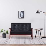  Dvosjed od umjetne kože crni | shoptok.hr