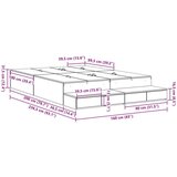  Okvir kreveta s pohranom Beton siva Konstruirano drvo 160 x 200 cm | shoptok.hr