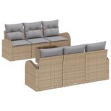  7-delni vrtni set s blazinami Bež poli ratan | Shoptok.si