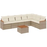  8-dijelni set vrtnih sofa od poliratana s jastucima bež | shoptok.hr