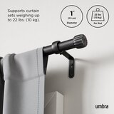 Umbra Mat črna jeklena karnisa z nastavljivo dolžino 168 - 305 cm Cleo – | Shoptok.si
