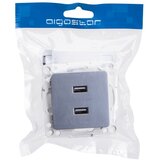 Aigostar USB napajajuća utičnica bez okvira, 2x USB-A, srebrna | Eponuda.com