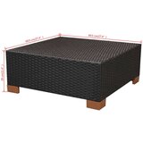  10-dijelna vrtna garnitura od poliratana s jastucima crna | shoptok.hr
