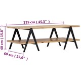  Stolić za kavu od masivnog drva manga 115 x 60 x 40 cm | shoptok.hr