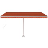 Tenda prostostoječa ročno zložljiva 450x300 cm oranžna/rjava | Shoptok.si