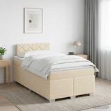  Boxspring krevet s madracem Krem 120 x 190 cm Tkanina | shoptok.hr