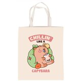  Platnena shopping torba Chillin Capibara, 38 x 44 cm | shoptok.hr