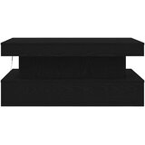  Klub stolić s LED svjetlima crni hrast 90x50x40 cm | shoptok.hr