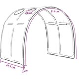  Tunis za krevet 2 pcs Plava 211 x 67.5 x 2 cm Poliester - Plava | shoptok.hr