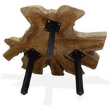  Klubska mizica iz prave tikovine 80x70x38 cm | Shoptok.si