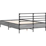  Posteljni okvir siva sonoma 120x190 cm inženirski les in kovina, (21166055) | Shoptok.si