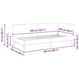 vidaXL Kutni okvir kreveta Ostalo Svjetlosiva 100 x 200 cm | shoptok.hr