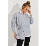 Cool & Sexy Women's Gray Tied Sweatshirt Yi2493 | ePonuda.com