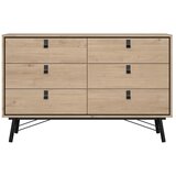 Tvilum Niska komoda u dekoru hrasta u prirodnoj boji 153x95 cm Ry – Cijene