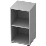 eurokraft pro ANNY - Pisarniški regal, 1 polica, VxŠxG 748 x 400 x 400 mm, svetlo siva | Shoptok.si