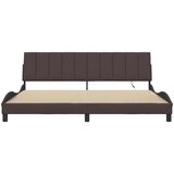  Okvir za krevet bez madraca tamnosmeđi 200x200 cm od tkanine - Tamno smeđa 200 x 200 cm | shoptok.hr