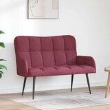  Kauč za dvoje boja crnog vina 115 x 61 x 87 cm tkanina cijene
