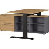 Germania Radni stol s pločom u dekoru hrasta 140x159 cm Agenda - | shoptok.hr