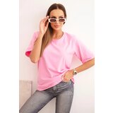 Polski Women's cotton blouse in a classic cut light pink | Shoptok.si