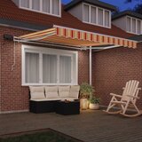  Skrovita tenda Žuta i narančasta 350 x 250 cm Tkanina i čelik | Eponuda.ba