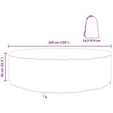 vidaXL Navlaka za vanjski namještaj 320 x 320 x 85 cm 600D tkanina | shoptok.hr