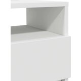 vidaXL Nočna omarica z 2 predaloma bela 40x33x60 cm | Shoptok.si