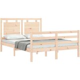 vidaXL Okvir kreveta s uzglavljem 120 x 200 cm od masivnog drva | shoptok.hr