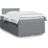 vidaXL Krevet s oprugama i madrac svjetlosivi 120 x 200cm od tkanine | shoptok.hr