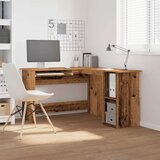  Kutni radni stol staro drvo 120x140x75 cm konstruirano drvo | shoptok.hr