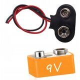Rosfix Konektor Adapter 9V – Zaponka za Baterijo 6LR61/6F22 | 15 cm Žice, DC Napajanje za Elektroniko, (22137102) | Shoptok.si