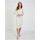 Orsay Cream Women's Perforated Sweater Dress with Tie - Women Cijene