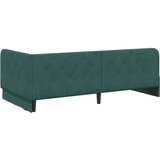 VidaXL Kotna postelja z vzmetnico Temno zelena 90 x 200 cm Žamet Slike
