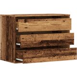  Kutna komoda s ladicama boja staro drvo 80x41x58 cm drveni | shoptok.hr