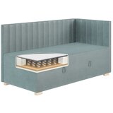 Ghado Modra kotna otroška postelja s prostorom za shranjevanje z ležiščem 90x200 cm Snugi - | Shoptok.si