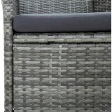  9-dijelni vrtni blagovaonski set od poliratana s jastucima sivi Siva Dužina stola 190 cm | shoptok.hr