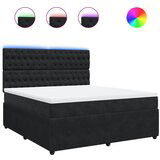 Maison Chic Box spring postelja - Vzmetna postelja z vzmetnico črna 180x200 cm žamet SL17186, (21883227) | Shoptok.si