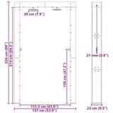  Zunanji tuš Bela 137 x 23 x 226 cm Masivna borovina, (5000272784) | Shoptok.si