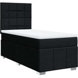 vidaXL Krevet s oprugama i madracem crni 90x200 cm od tkanine | shoptok.hr