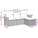  4-dijelni set vrtnih sofa od poliratana s jastucima crni | shoptok.hr