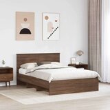  Okvir za krevet s uzglavljem Smeđi hrast 150 x 200 cm - Smeđi hrast 150 x 200 cm | shoptok.hr