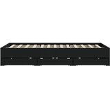  Okvir kreveta s ladicama crni 150 x 200 cm konstruirano drvo | Eponuda.com