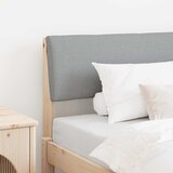 vidaXL Tapecirano vzglavje Svetlo siva 100 cm Masivno borovo les | Shoptok.si