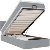  Otomanski krevet s madracem svijetlosivi 100x200 cm tkanine | shoptok.hr