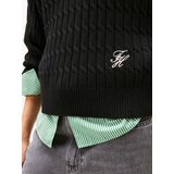 Tommy Hilfiger Pulover crna / bijela | shoptok.hr