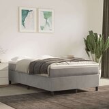 Box spring postelja z vzmetnico svetlo siva 120x200 cm žamet, (20791455) Cene